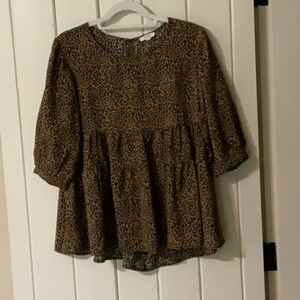 Oddi Leopard Print Blouse. Size small